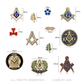 Lot of 12 Freemasonry Theme pins  IM#21673