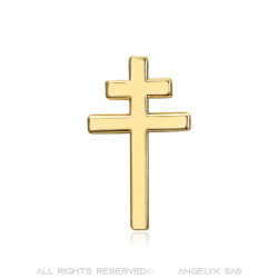 Pins croix de Lorraine Bijou boutonnière 20mm Or bobijoo