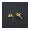 PIN0041 BOBIJOO JEWELRY Cross of Lorraine pins Jewel buttonhole 20mm Gold