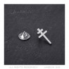 PIN0041S BOBIJOO JEWELRY Alfiler Cruz de Lorena Joya ojal 20mm Plata