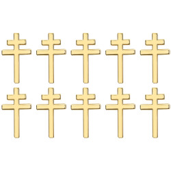 PIN0041-10 BOBIJOO JEWELRY Set mit 10 lothringischen Stecknadeln Schmuckknopfloch 20 mm Gold