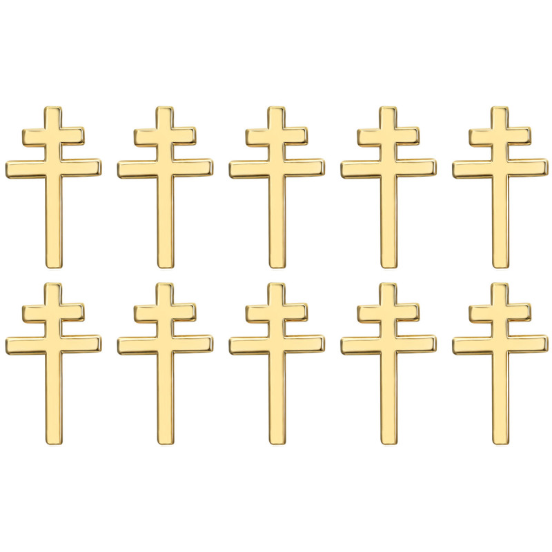 Lot de 10 pins croix de Lorraine Bijou boutonnière 20mm Or bobijoo