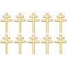 PIN0041-10 BOBIJOO JEWELRY Juego de 10 alfileres cruz de Lorena Ojal joya 20mm Oro