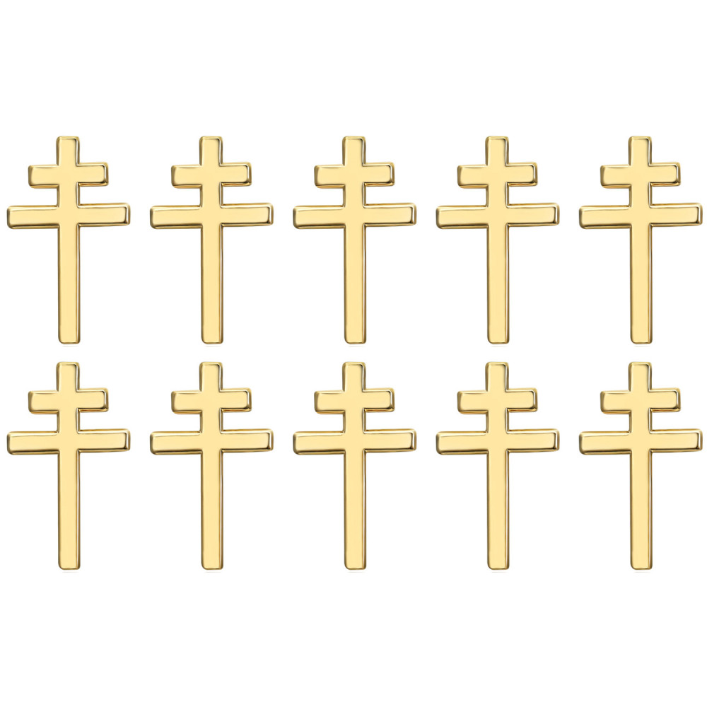 Lot de 10 pins croix de Lorraine Bijou boutonnière 20mm Or bobijoo