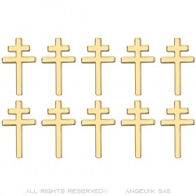 PIN0041-10 BOBIJOO JEWELRY Set of 10 cross of Lorraine pins Jewel buttonhole 20mm Gold
