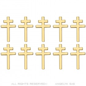 PIN0041-10 BOBIJOO JEWELRY Set of 10 cross of Lorraine pins Jewel buttonhole 20mm Gold