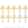 PIN0041-10 BOBIJOO JEWELRY Set mit 10 lothringischen Stecknadeln Schmuckknopfloch 20 mm Gold