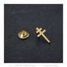 PIN0041-10 BOBIJOO JEWELRY Set di 10 spille croce di Lorena Asola gioiello 20mm Oro
