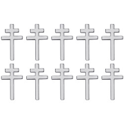 PIN0041S-10 BOBIJOO JEWELRY Set di 10 spille croce di Lorena Asola gioiello 20mm Argento