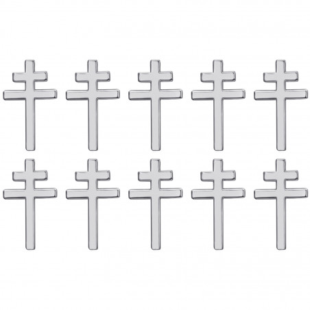 Lot de 10 pins croix de Lorraine Bijou boutonnière 20mm Argent bobijoo