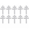 Lot de 10 pins croix de Lorraine Bijou boutonnière 20mm Argent bobijoo
