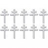 PIN0041S-10 BOBIJOO JEWELRY Set of 10 cross of Lorraine pins Jewel buttonhole 20mm Silver