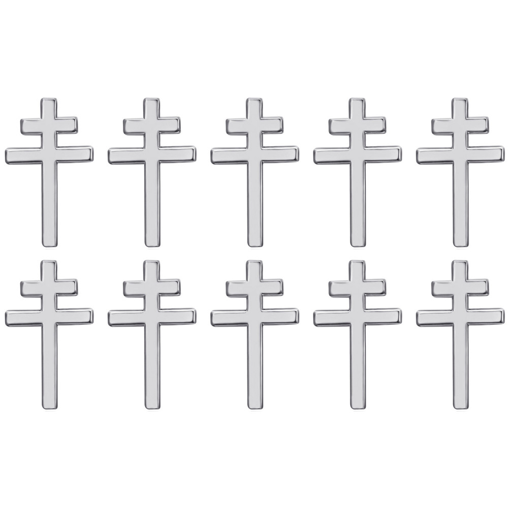Lot de 10 pins croix de Lorraine Bijou boutonnière 20mm Argent bobijoo