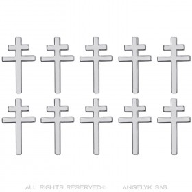 PIN0041S-10 BOBIJOO JEWELRY Set of 10 cross of Lorraine pins Jewel buttonhole 20mm Silver
