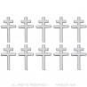 PIN0041S-10 BOBIJOO JEWELRY Set of 10 cross of Lorraine pins Jewel buttonhole 20mm Silver