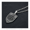 PE0349 BOBIJOO JEWELRY Pendant Saint Michael Army Soldier Knight Templar Steel