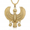 PE0066 BOBIJOO JEWELRY Ägyptischer Anhänger Horus Falcon Raptor Eye Edelstahl Gold