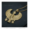 PE0066 BOBIJOO JEWELRY Colgante Egipcio Horus Falcon Ojo de Raptor Acero Inoxidable Oro