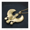 PE0066 BOBIJOO JEWELRY Colgante Egipcio Horus Falcon Ojo de Raptor Acero Inoxidable Oro