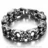 BR0183 BOBIJOO JEWELRY Biker bracelet Large XXL motorcycle chain Aged steel 24cm