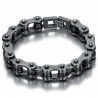 BR0184 BOBIJOO JEWELRY Biker bracelet Motorcycle chain Aged steel 22cm