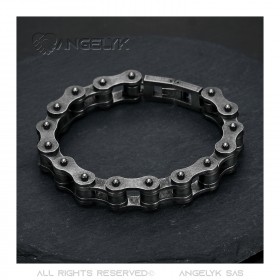 BR0184 BOBIJOO JEWELRY Biker bracelet Motorcycle chain Aged steel 22cm