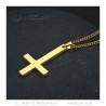 PE0013G BOBIJOO JEWELRY Kreuz von St. Peter, Halskettenanhänger aus goldenem Edelstahl