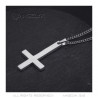 PE0013S BOBIJOO JEWELRY Croce di San Pietro, ciondolo collana in acciaio inox argento