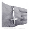 PE0013S BOBIJOO JEWELRY Croce di San Pietro, ciondolo collana in acciaio inox argento