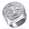 BA0309B BOBIJOO JEWELRY Ring templar non nobis dominate Steel Diamond Silver