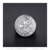 BA0309B BOBIJOO JEWELRY Ring Templer non nobis dominieren Stahl Diamant Silber