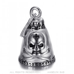 Lucky Motorcycle 316L Steel skull Crossbones Cross  IM#21885