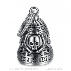 Campana porta fortuna Moto 316L Acciaio Testa di leone  IM#21897