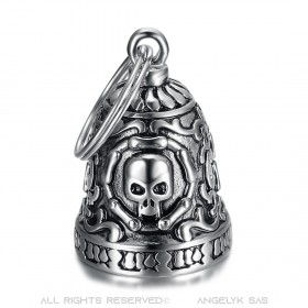 Good Luck Bell Motorcycle 316L Steel Skull Live To Ride IM#21897
