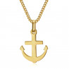 Pendant Anchor Navy Large Model Man Steel Gold  IM#21987