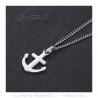 Sea anchor pendant small model Silver plated steel Chain 50cm IM#21994