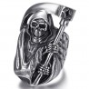 Hombres Gothic Reaper Anillo Biker Acero inoxidable IM#22017