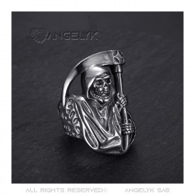 Men's Gothic Reaper Ring Biker Stainless Steel IM#22019