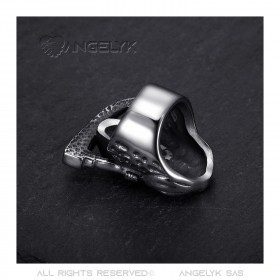 Hombres Gothic Reaper Anillo Biker Acero inoxidable IM#22020