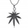 Leaf Pendant Cannabis Hemp Steel  IM#22030