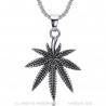 Leaf Pendant Cannabis Hemp Steel  IM#22031