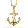 Wholesale Heavy Marine Anchor Pendant 316L Steel Gold  IM#22048