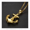 Wholesale Heavy Marine Anchor Pendant 316L Steel Gold  IM#22049