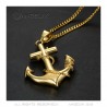 Wholesale Heavy Marine Anchor Pendant 316L Steel Gold  IM#22050