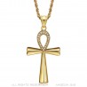 Egyptian Ankh Cross Pendant of Life Gold Diamonds  IM#22078