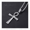 Egyptian Ankh Cross Pendant of Life Silver Diamonds  IM#22091