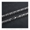 Byzantinische Mesh Curb Chain Halskette 316L Stahl 60cm  IM#22152