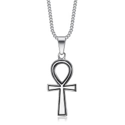 Small Egyptian Ankh Cross Pendant of Life Silver  IM#22155