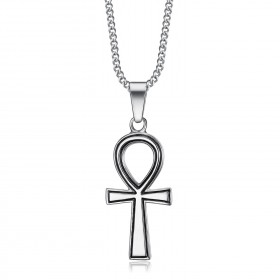 Piccola croce egiziana Ankh in argento con pendente della vita  IM#22155