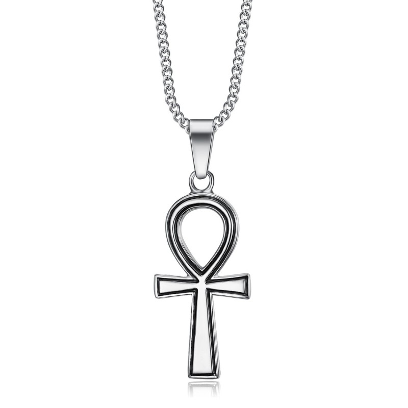 Pequeño Colgante Egipcio de la Vida con Cruz Ankh de Plata  IM#22155